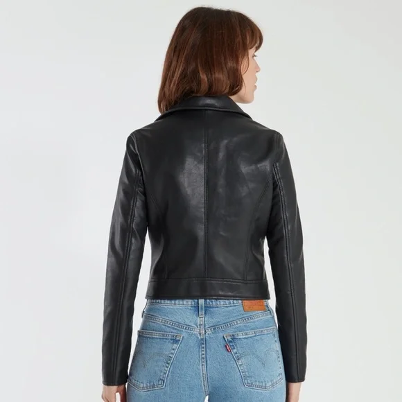 NWT BLANKNYC Faux Leather Moto Jacket, Black - Picture 6 of 12
